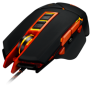 CANYON Optical gaming mouse, adjustable DPI setting 800/1600/2400/3200/4800/6400, LED backlight, moveable weight slot and retrac