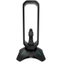 Gaming 3 in 1 Headset stand, Bungee and USB 2.0 hub, 2 USB hub, 1.5m standard USB to USB 5mm PVC cable, Weighted design with non