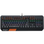 CANYON Wired multimedia gaming keyboard with lighting effect, 108pcs rainbow LED, Numbers 104keys, EN double injection layout, c