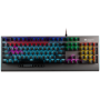 CANYON Wired multimedia gaming keyboard with lighting effect, 20pcs rainbow LED & 19pcs RGB light, Numbers 104keys, EN double in