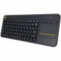 LOGITECH Wireless Touch Keyboard K400 Plus - INTNL - US International layout - Black