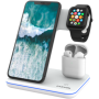 CANYON WS-302 3in1 Wireless charger, with touch button for Running water light, Input 9V/2A, 12V/2A, Output 15W/10W/7.5W/5W, Typ