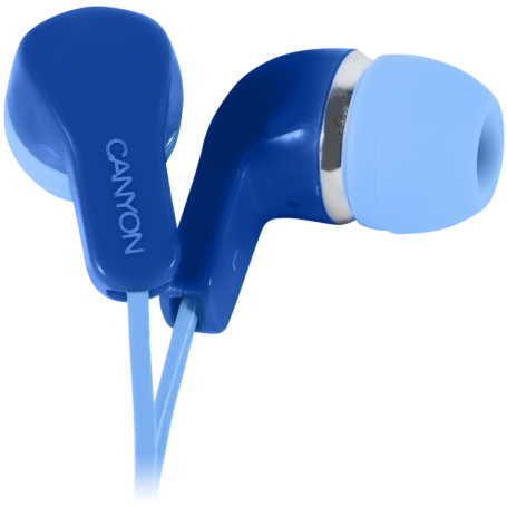 CANYON EPM-02 Stereo Earphones with inline microphone, Blue, cable length 1.2m, 20*15*10mm, 0.013kg