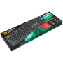Wired black Mechanical keyboard With colorful lighting system104PCS rainbow backlight LED,also can custmized backlight,1.8M brai