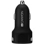 CANYON C-04 Universal 2xUSB car adapter, Input 12V-24V, Output 5V-2.4A, with Smart IC, black rubber coating with silver electrop