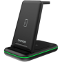 CANYON WS- 304, Foldable  3in1 Wireless charger, with touch button for Running water light, Input 9V/2A,  12V/1.5AOutput 15W/10W