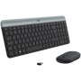 LOGITECH Slim Wireless Keyboard and Mouse Combo MK470 - GRAPHITE