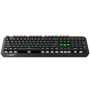 CANYON Wired multimedia gaming keyboard with lighting effect, 108pcs rainbow LED, Numbers 104keys, EN double injection layout, c