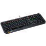 CANYON Wired multimedia gaming keyboard with lighting effect, 108pcs rainbow LED, Numbers 104keys, EN double injection layout, c