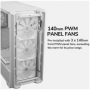 COUGAR | MX600 White | PC Case | Mid Tower / Mesh Front Panel / 3 x 140mm + 1 x 120mm Fans / Transparent Left Panel