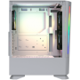 COUGAR | MX430 Air RGB White | PC Case | Mid Tower / Air Vents Front Panel with ARGB strips / 3 x ARGB Fans / 4mm TG Left Panel