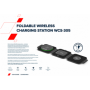 CANYON WS-305, Foldable 3in1 Wireless charger with case, touch button for Running water light, Input 9V/2A,  12V/1.5AOutput 15W/