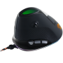 Wired Vertical Gaming Mouse with 7 programmable buttons, Pixart optical sensor, 6 levels of DPI and up to 4800, 2 million times 