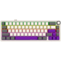 Wireless mechanical gaming keyboard Pro, 2.4 GHz, BT, RGB Backlight, 16 modes, 66 keys, 50M presses, linear Lorgar Toxic Purple 