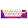 Wireless mechanical gaming keyboard Pro, 2.4 GHz, BT, RGB Backlight, 16 modes, 66 keys, 50M presses, linear Lorgar Toxic Purple 