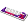 Wireless mechanical gaming keyboard Pro, 2.4 GHz, BT, RGB Backlight, 16 modes, 66 keys, 50M presses, linear Lorgar Toxic Purple 