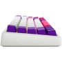 Wireless mechanical gaming keyboard Pro, 2.4 GHz, BT, RGB Backlight, 16 modes, 66 keys, 50M presses, linear Lorgar Toxic Purple 