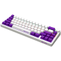 Wireless mechanical gaming keyboard Pro, 2.4 GHz, BT, RGB Backlight, 16 modes, 66 keys, 50M presses, linear Lorgar Toxic Purple 