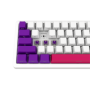 Wireless mechanical gaming keyboard Pro, 2.4 GHz, BT, RGB Backlight, 16 modes, 66 keys, 50M presses, linear Lorgar Toxic Purple 